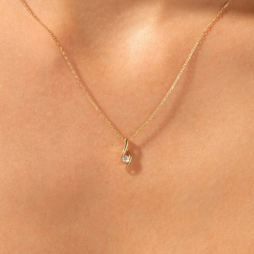 Moissanite 0.25 CT Round Diamond Necklace