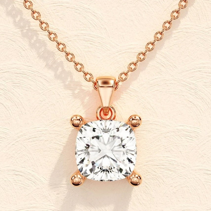 Moissanite 1.60 CT Cushion Diamond Necklace
