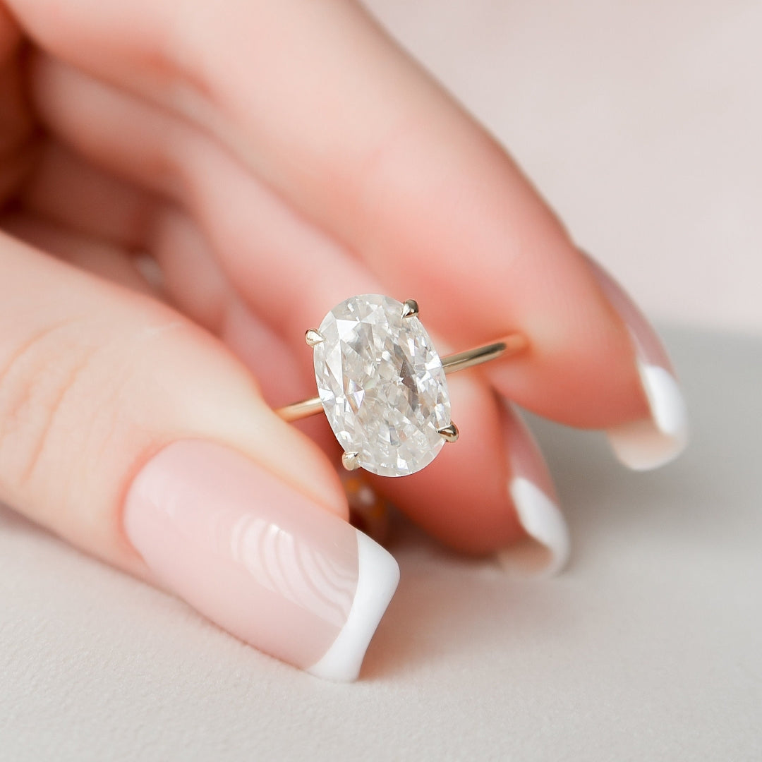 Moissanite 3.50 CT Oval Cut Diamond Art Deco Engagement Ring