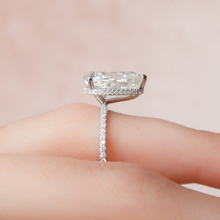 Moissanite 2.70 CT Pear Cut Diamond Edwardian Handmade Ring