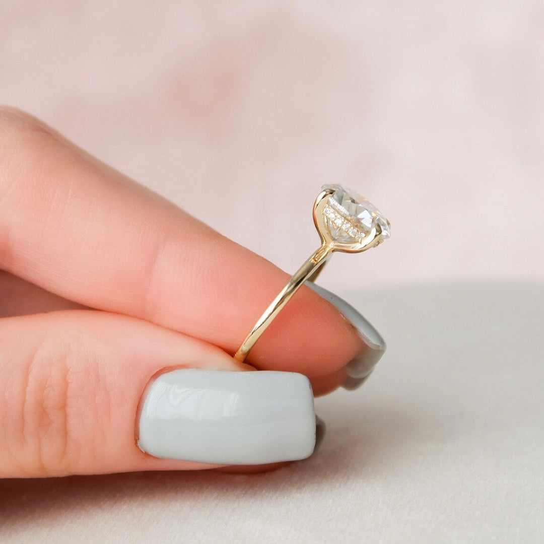 Moissanite 5.00 CT Round Diamond Minimalist Handmade Ring