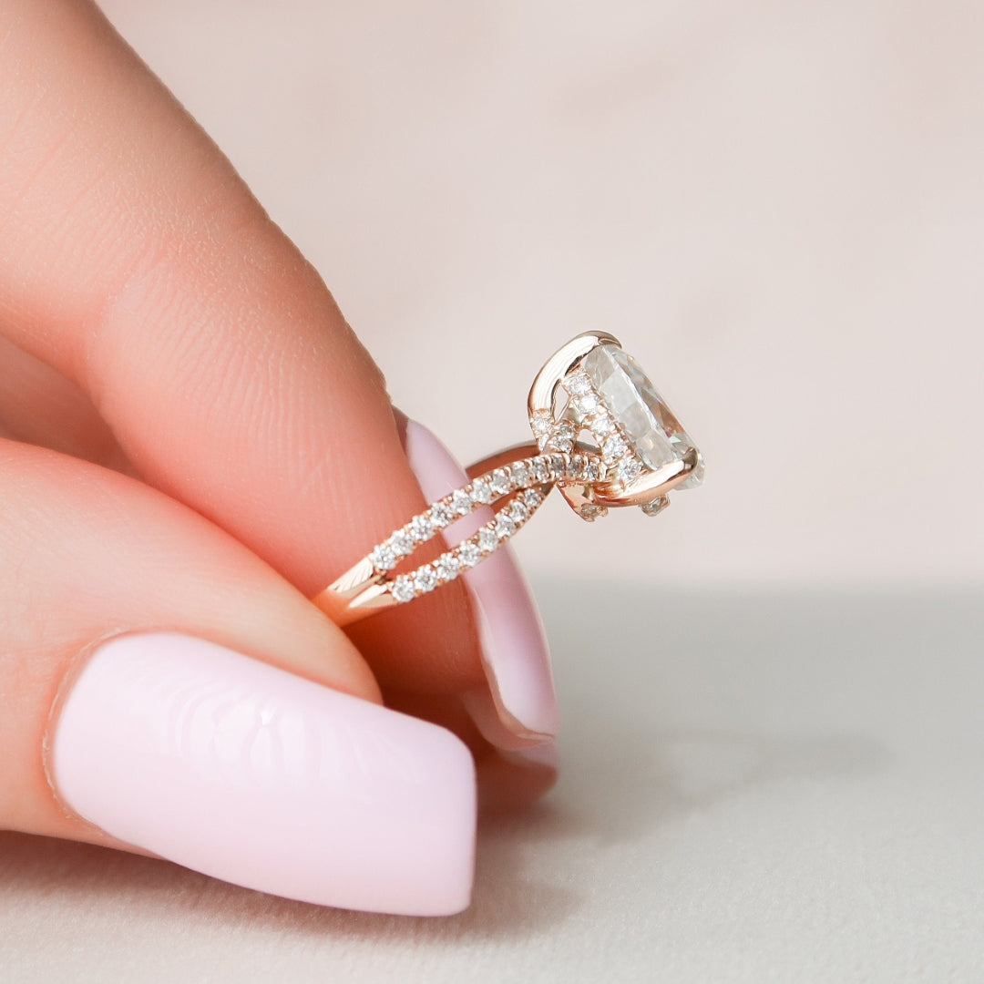 Moissanite 2.35 CT Pear Cut Diamond Edwardian Anniversary Ring