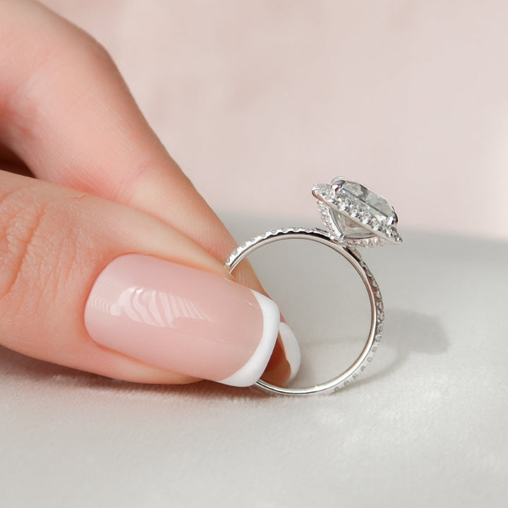 Moissanite 4.50 CT Radiant Diamond Avant Garde Wedding Ring