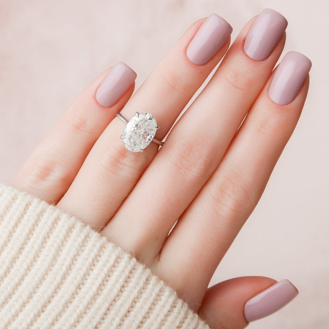 Moissanite 1.94 CT Oval Cut Diamond Edwardian Wedding Ring