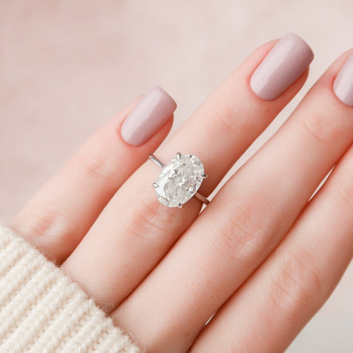 Moissanite 1.94 CT Oval Cut Diamond Edwardian Wedding Ring