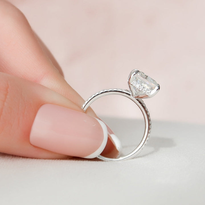 Moissanite 4.50 CT Radiant Diamond Edwardian Anniversary Ring