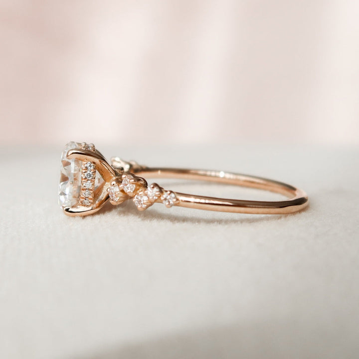 Moissanite 2.65 CT Round Cut Diamond Art Nouveau Wedding Ring