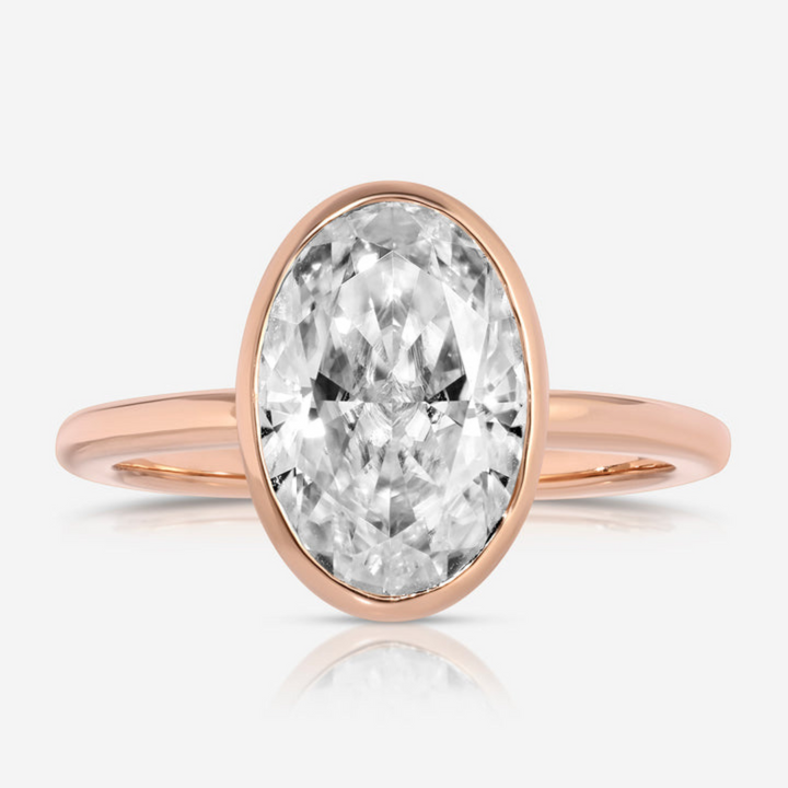 Moissanite 5.30 CT Oval Cut Diamond Avant Garde Wedding Ring