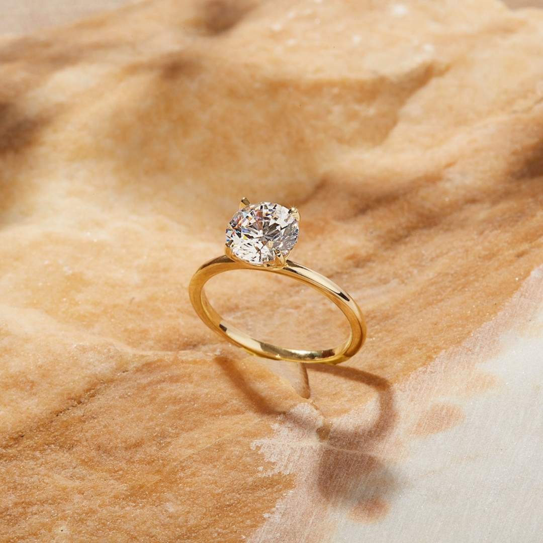 Moissanite 1.95 CT Round Cut Diamond Victorian Wedding Ring