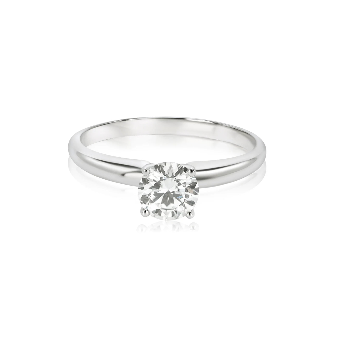 Moissanite 1.00 CT Round Cut Diamond At Nouveau Wedding Ring