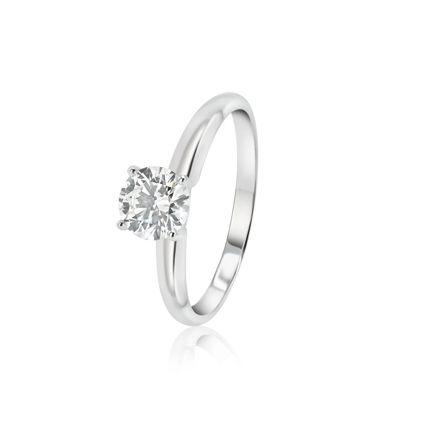 Moissanite 1.00 CT Round Cut Diamond At Nouveau Wedding Ring