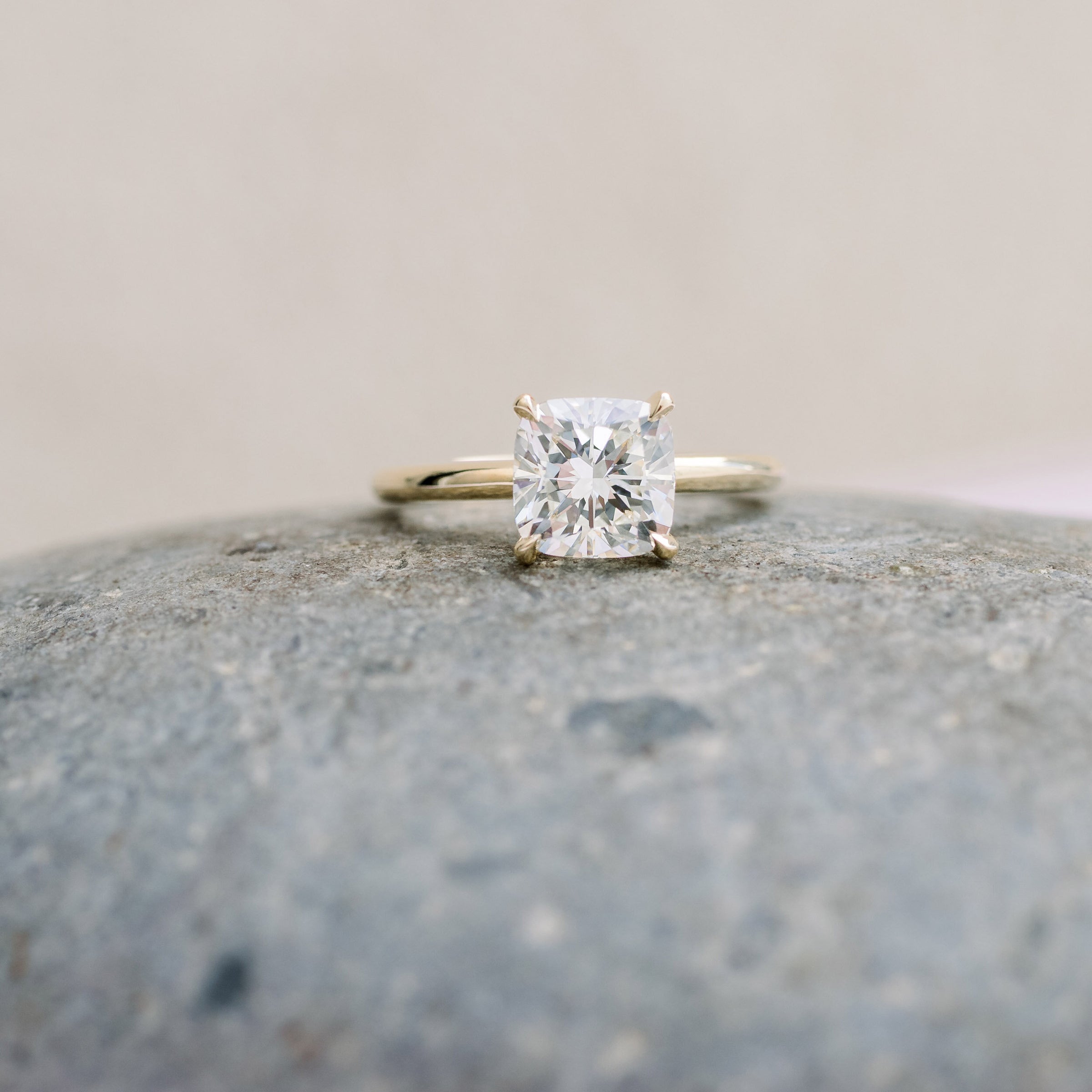 Moissanite 1.70 CT Cushion Cut Diamond Mid-Century Anniversary Ring