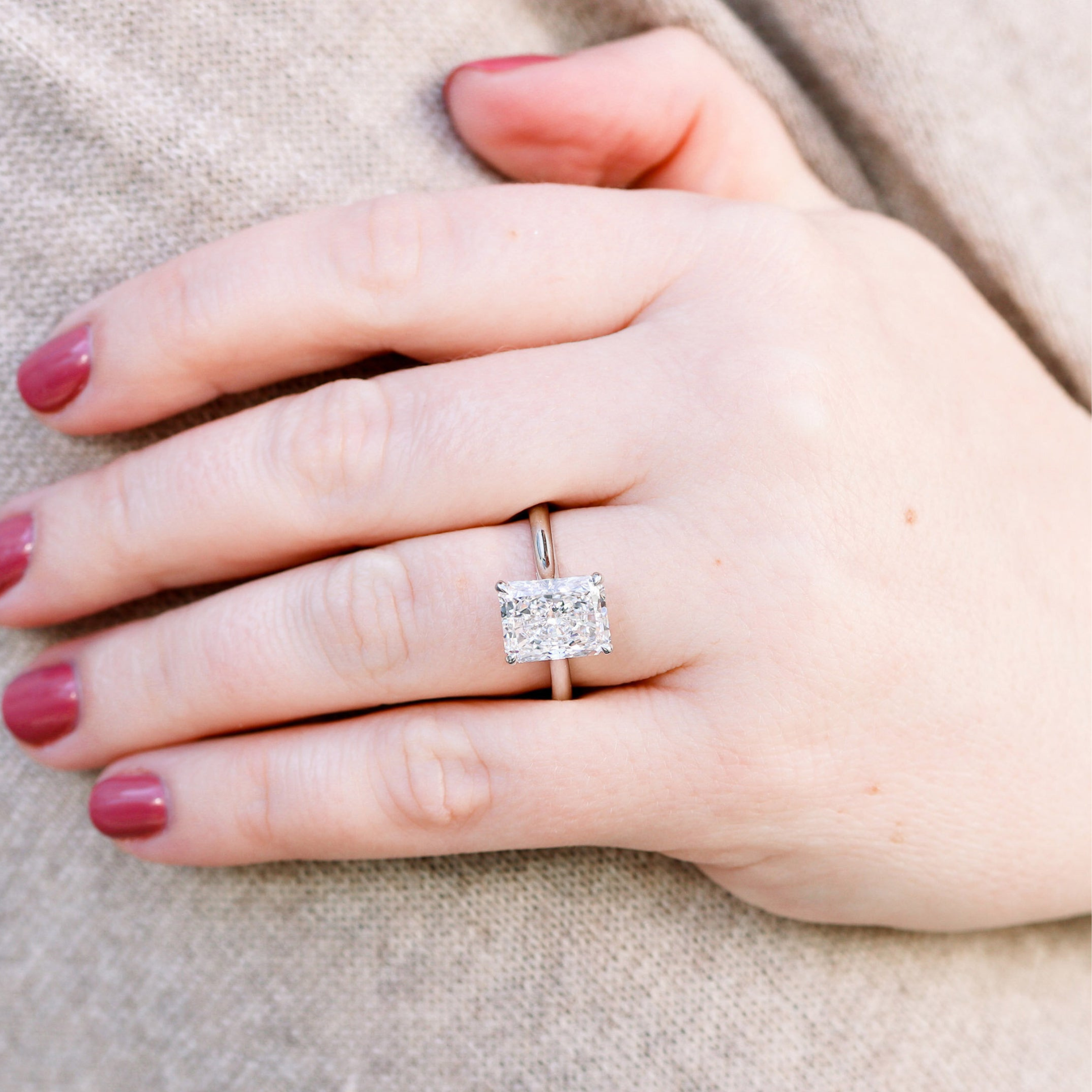 Moissanite 1.80 CT Radiant Cut Diamond Victorian Engagement Ring