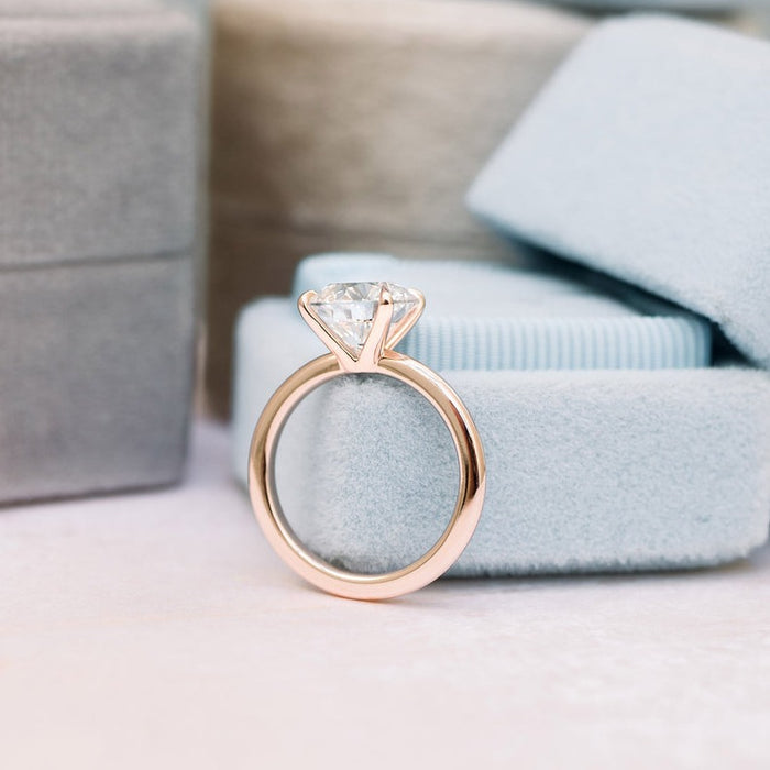 Moissanite 3.72 CT Round Cut Diamond Avant Garde Wedding Ring