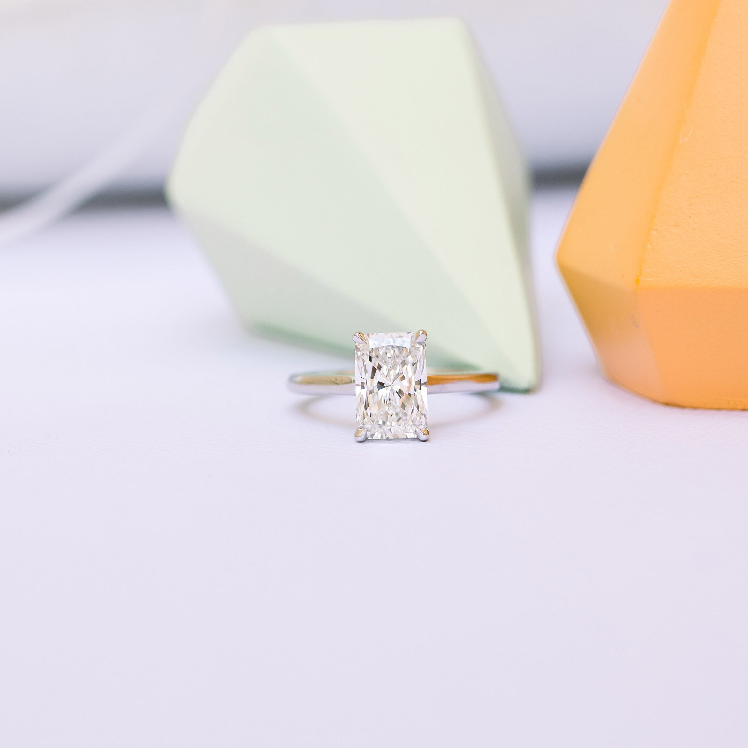 Less Diamond Moissanite 1.84 CT Radiant Cut Diamond Boho & Hippie Ring – Less Diamond
