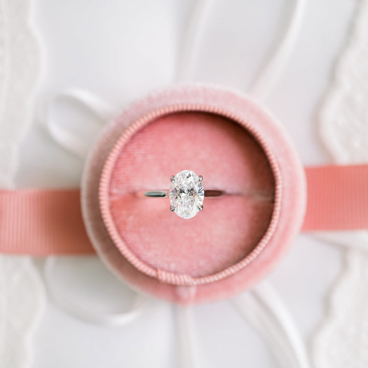 Moissanite 1.34 CT Oval Cut Diamond Avant Garde Wedding Ring