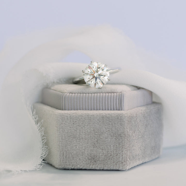 Moissanite 1.90 CT Round Cut Diamond Edwardian Engagement Ring