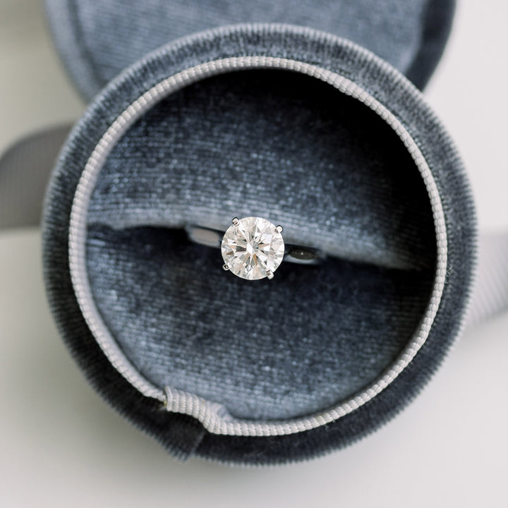 Moissanite 1.76 CT Round Cut Diamond Gothic Wedding Ring