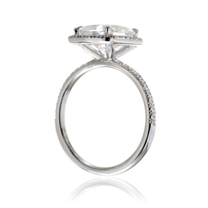 Moissanite 1.90 CT Radiant Cut Diamond Edwardian Engagement Ring