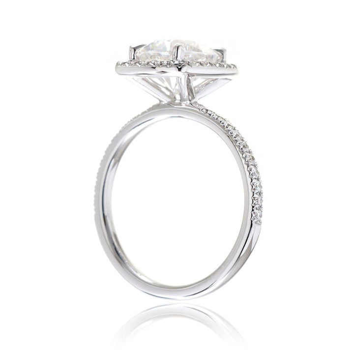 Moissanite 2.18 CT Cushion Cut Diamond Gothic Wedding Ring