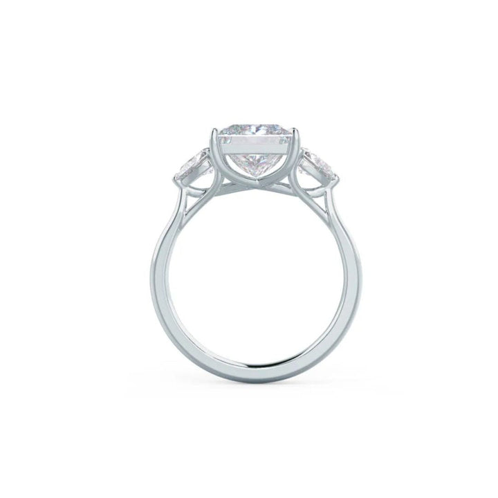 Moissanite 3.80 CT Princess Cut Diamond Victorian Wedding Ring