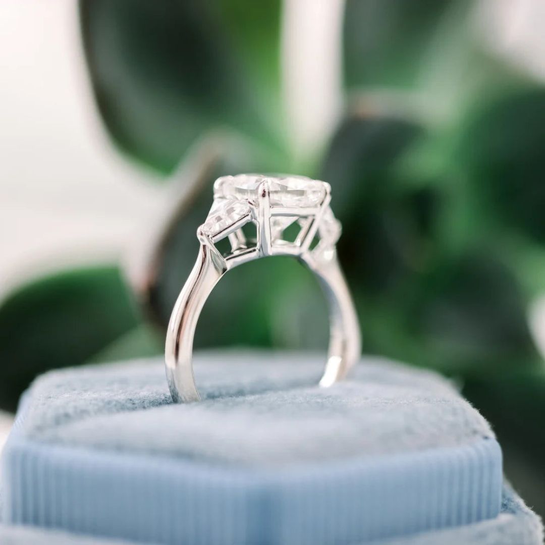Moissanite 2.60 CT Cushion Cut Diamond Art Deco Engagement Ring