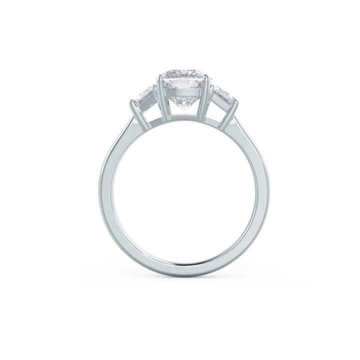 Moissanite 4.20 CT Cushion Cut Diamond Art Nouveau Wedding Ring