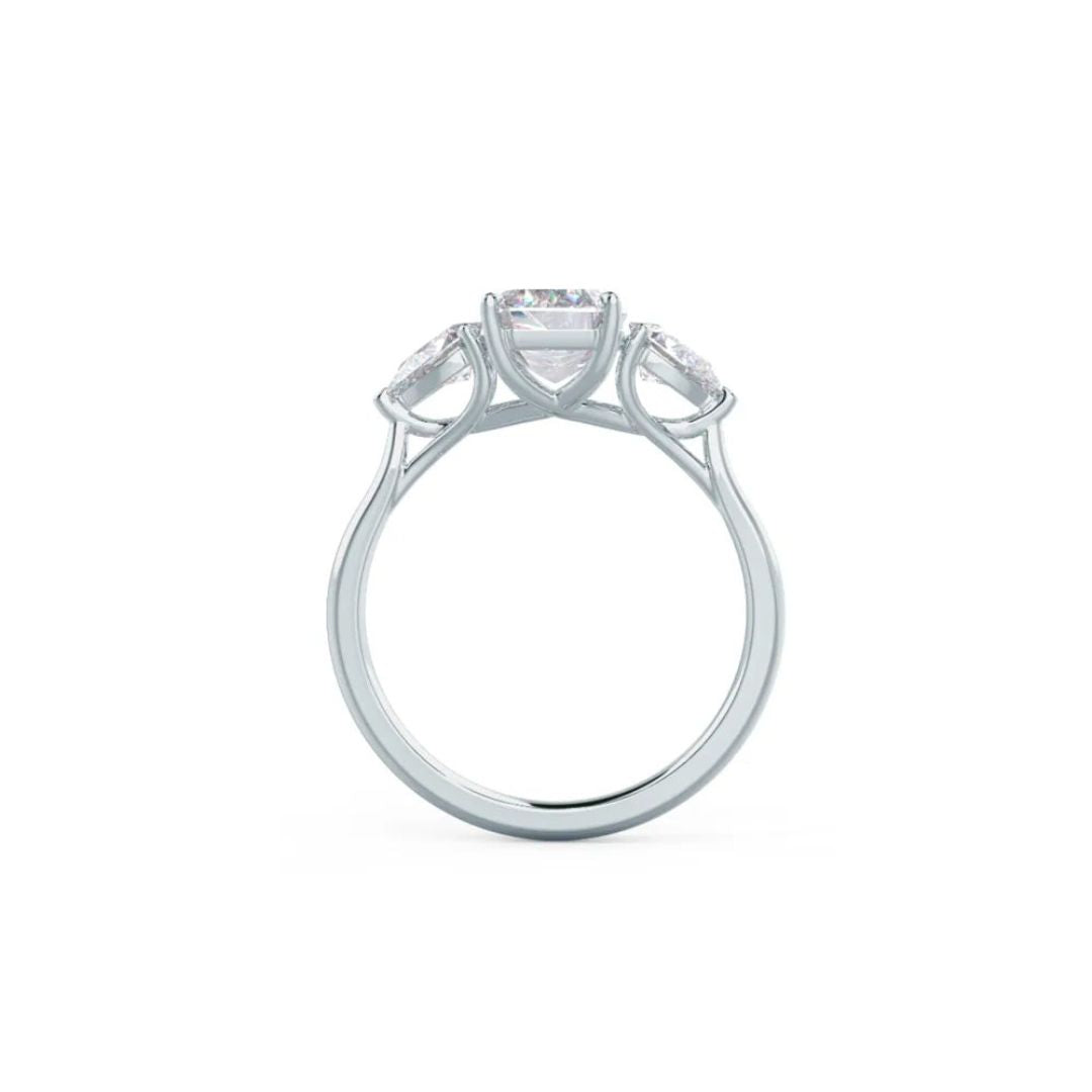 Moissanite 3.75 CT Radiant Cut Diamond Avant Garde Wedding Ring