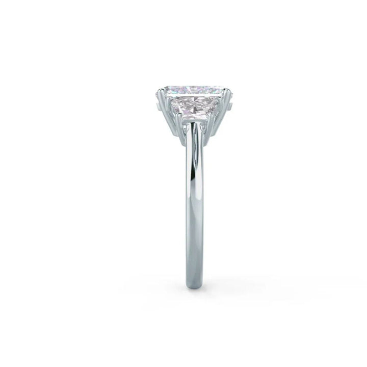 Moissanite 4.58 CT Radiant Cut Diamond Brutalist Anniversary Ring