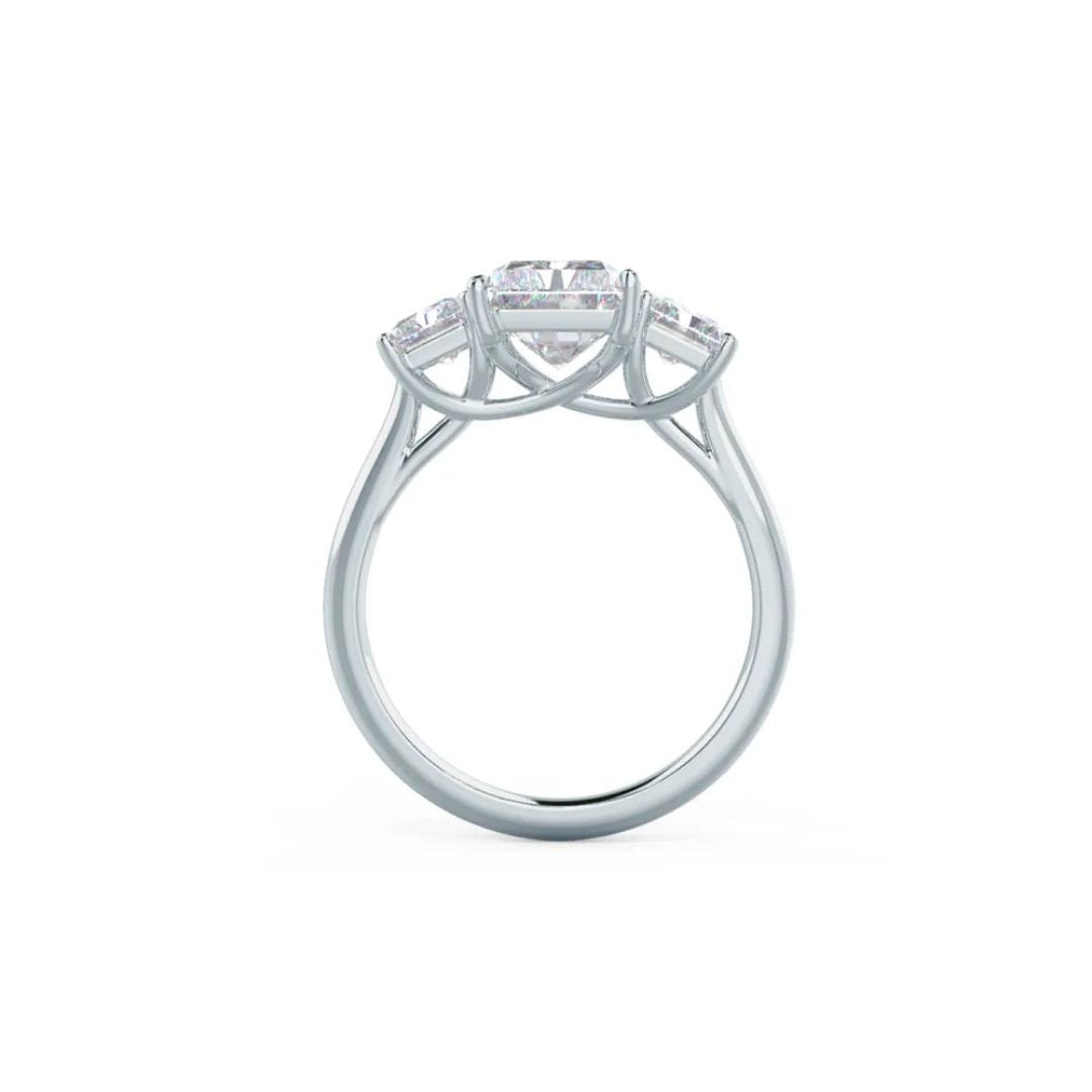 Moissanite 2.93 CT Radiant Cut Diamond Gothic Engagement Ring