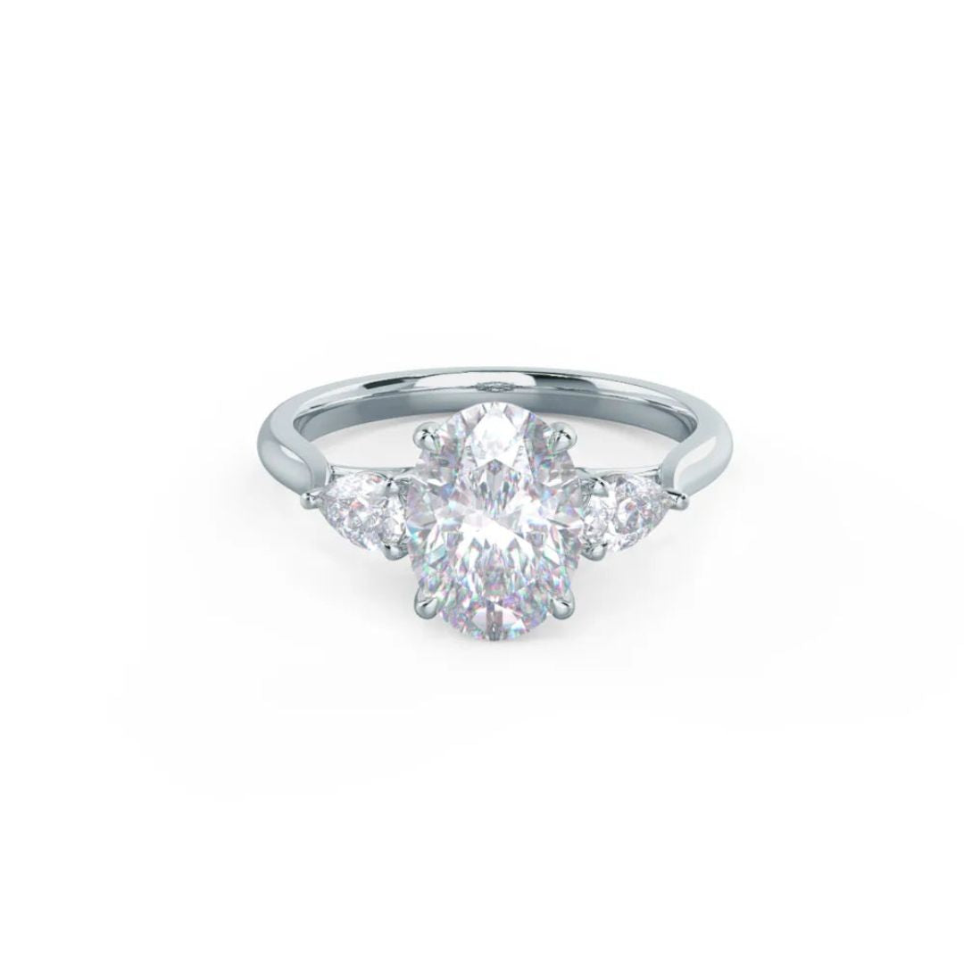 Moissanite 4.58 CT Oval Cut Diamond Victorian Wedding Ring