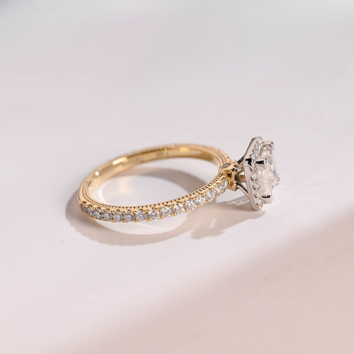 Moissanite 3.60 CT Round Radiant Diamond Avant Garde Engagement Ring