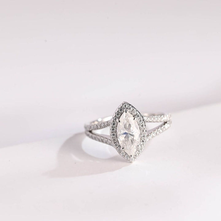 Moissanite 3.87 CT Marquise Cut Diamond Gothic Wedding Ring