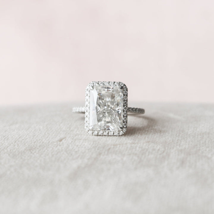 Moissanite 5.00 CT Radiant Diamond Gothic  Handmade Ring