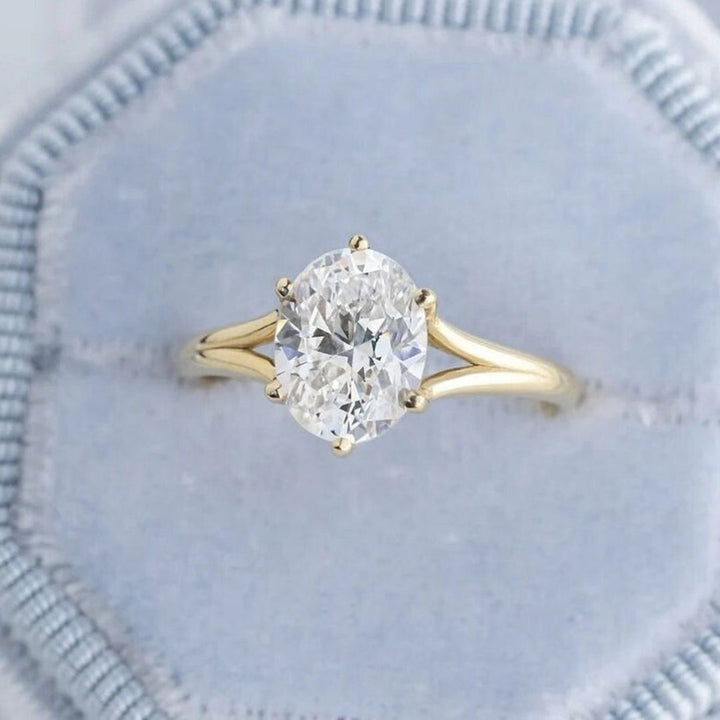 Moissanite 2.60 CT Oval Cut Diamond  Edwardian Wedding Ring