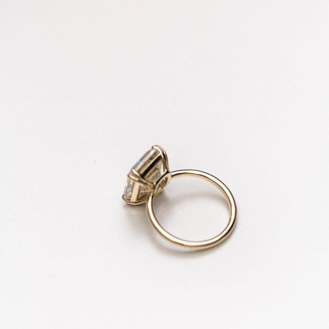 Moissanite 2.75 CT Asscher Cut Diamond  Edwardian Wedding Ring