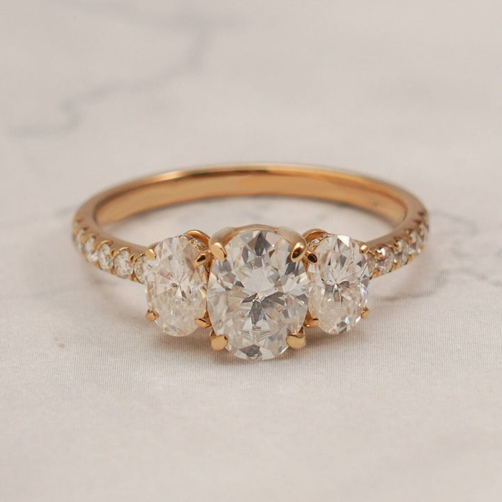 Moissanite 2.42 CT Oval Cut Diamond  Art Deco Wedding Ring