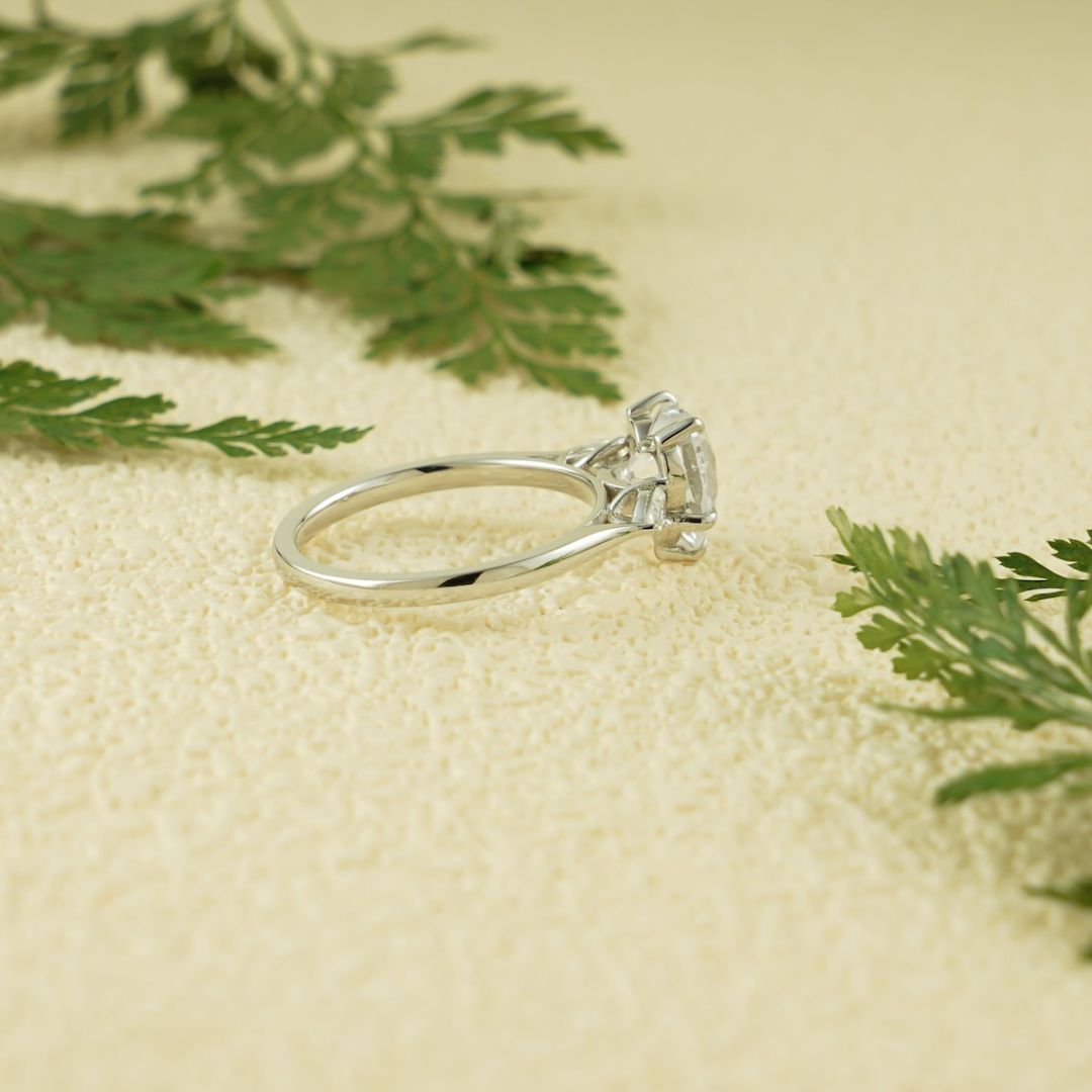 Moissanite 3.76 CT Heart Cut Diamond Edwardian Anniversary Ring