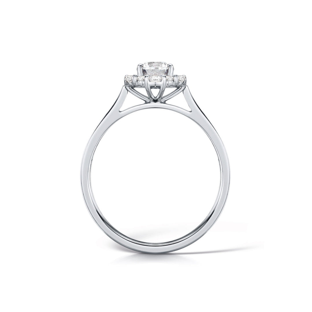 Moissanite 1.65 CT Round Cut Diamond Art Deco Engagement Ring