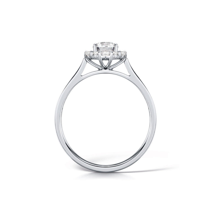 Moissanite 1.65 CT Round Cut Diamond Art Deco Engagement Ring