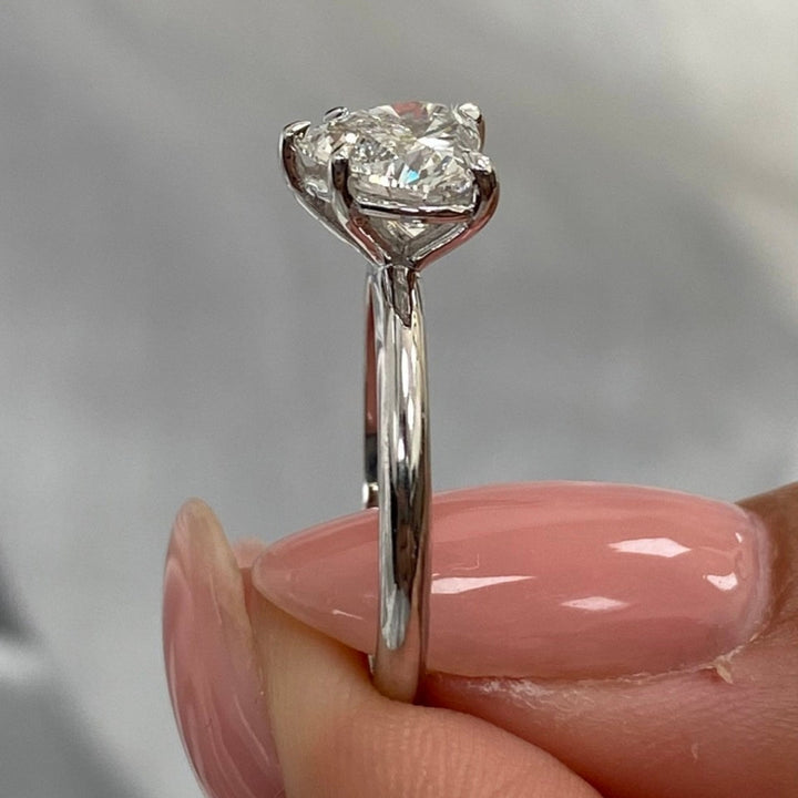 Moissanite 1.50 CT Heart Cut Diamond Victorian Wedding Ring