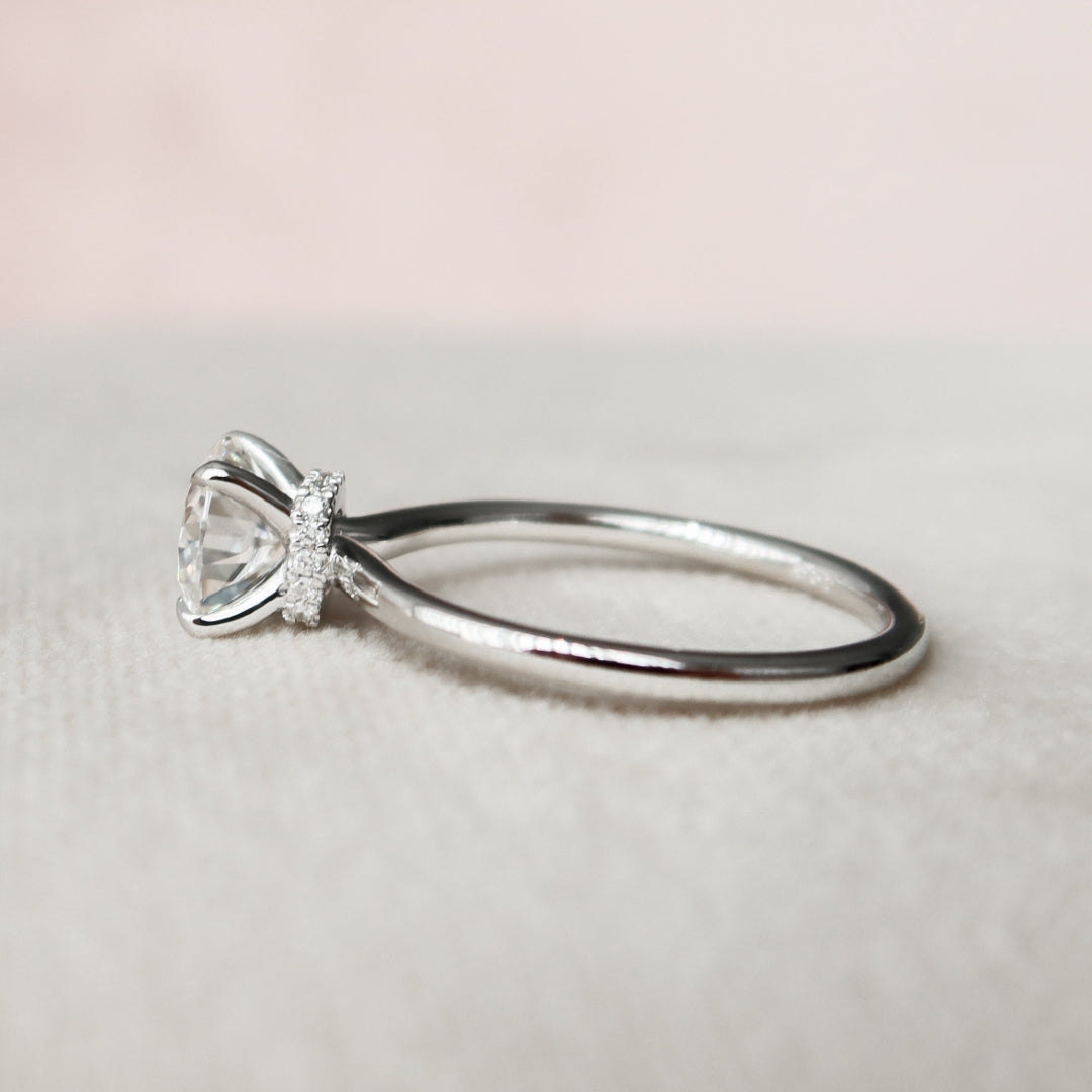 Moissanite 1.75 CT Round Cut Diamond Gothic Wedding Ring