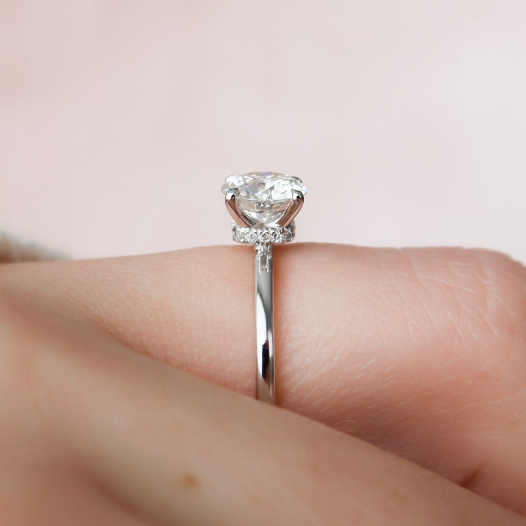 Moissanite 1.75 CT Round Cut Diamond Gothic Wedding Ring