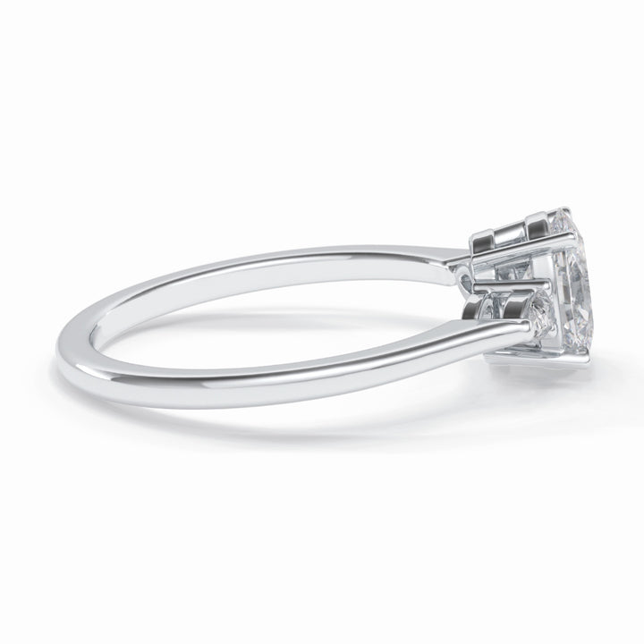 Lab Grown 1.80 CT Oval Cut Diamond Brutalist Anniversary Ring