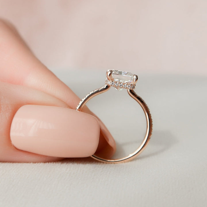 Moissanite 3.45 CT Radiant Cut Diamond Art Deco Anniversary Ring