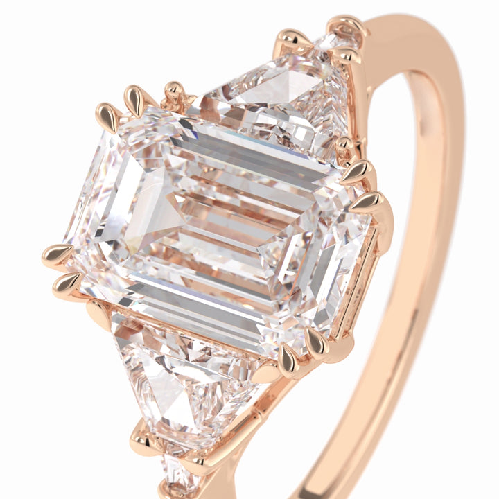 Lab Grown 1.90 CT Emerald Cut Diamond Edwardian Engagement Ring