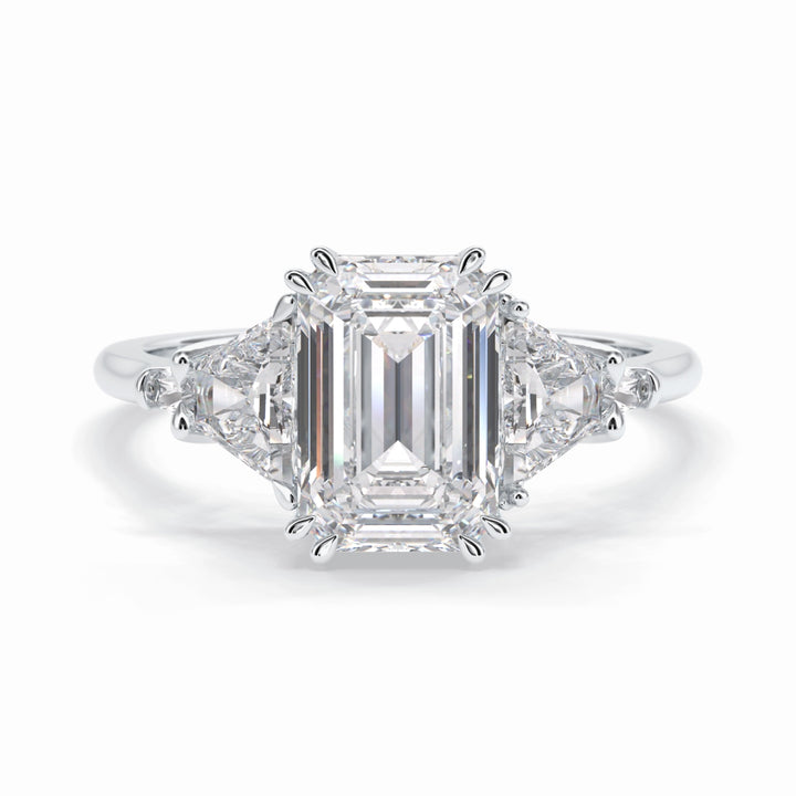 Lab Grown 1.90 CT Emerald Cut Diamond Edwardian Engagement Ring