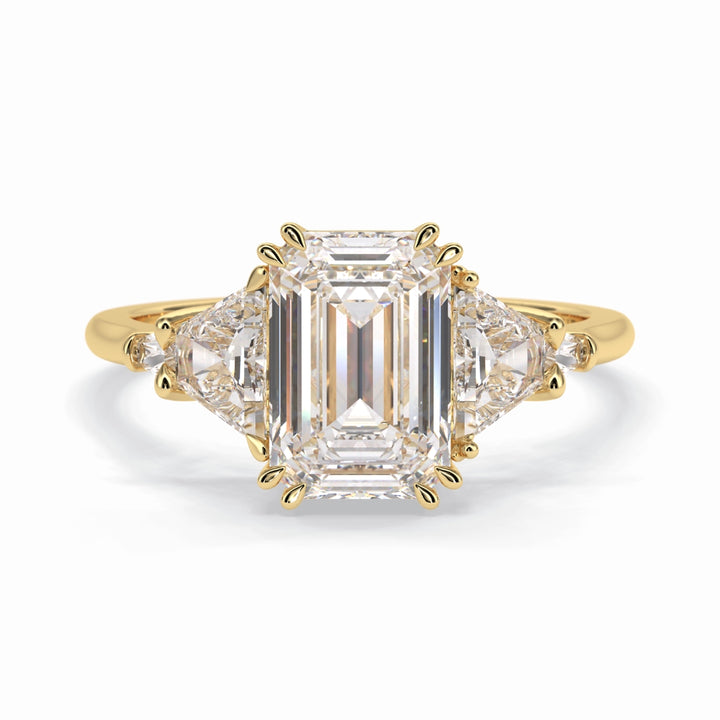 Lab Grown 1.90 CT Emerald Cut Diamond Edwardian Engagement Ring