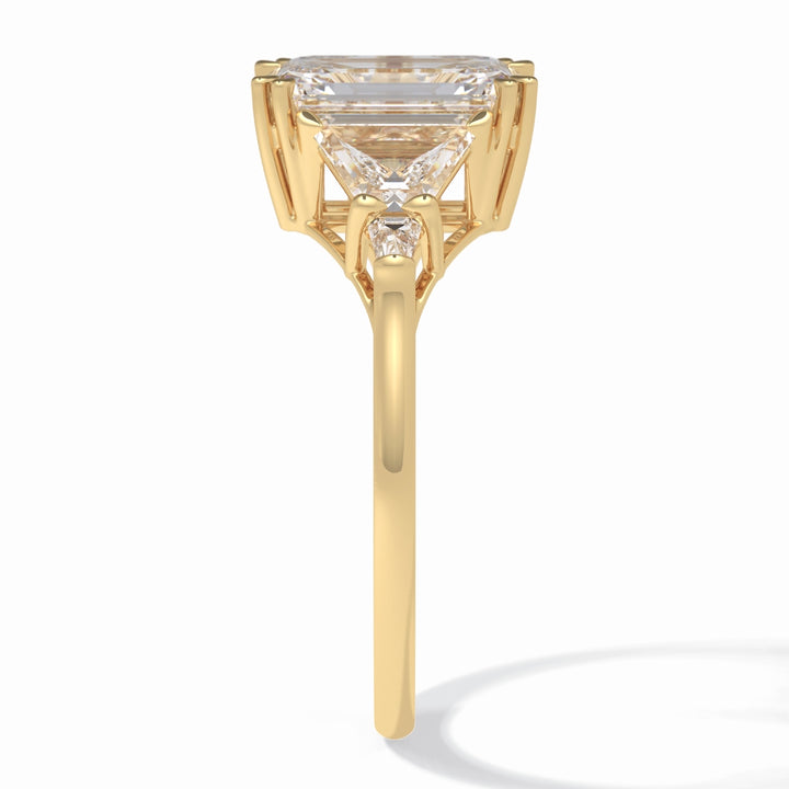 Lab Grown 1.90 CT Emerald Cut Diamond Edwardian Engagement Ring