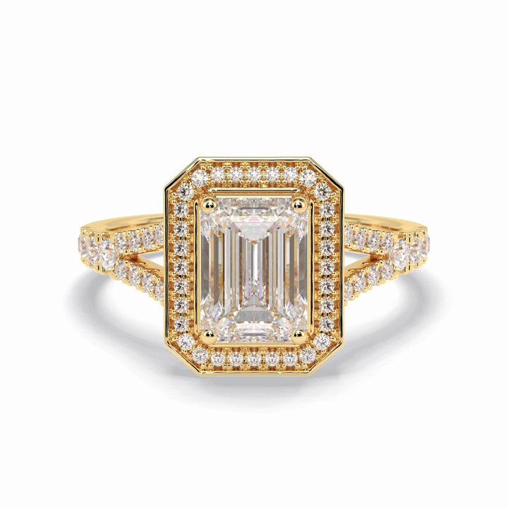 Lab Grown 2.84 CT Emerald Cut Diamond Minimalist Handmade Ring